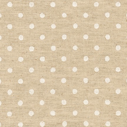 Sevenberry: Canvas Natural Dots fabric