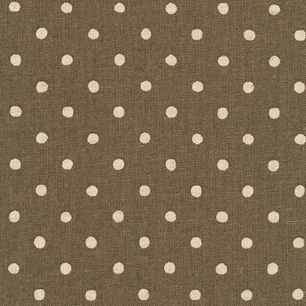 Sevenberry: Canvas Natural Dots fabric
