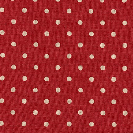 Sevenberry: Canvas Natural Dots fabric