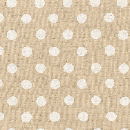 Sevenberry: Canvas Natural Dots fabric