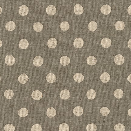 Sevenberry: Canvas Natural Dots fabric