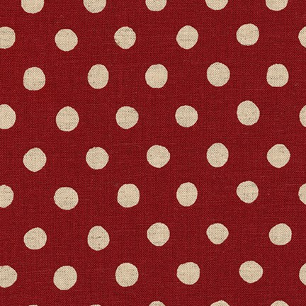 Sevenberry: Canvas Natural Dots fabric