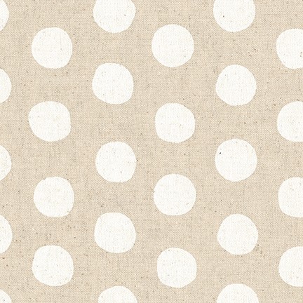 Sevenberry: Canvas Natural Dots fabric