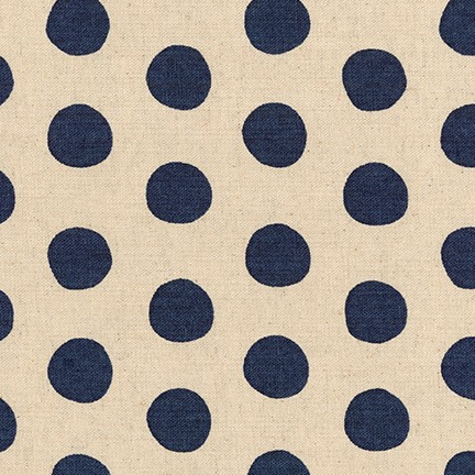 Sevenberry: Canvas Natural Dots fabric