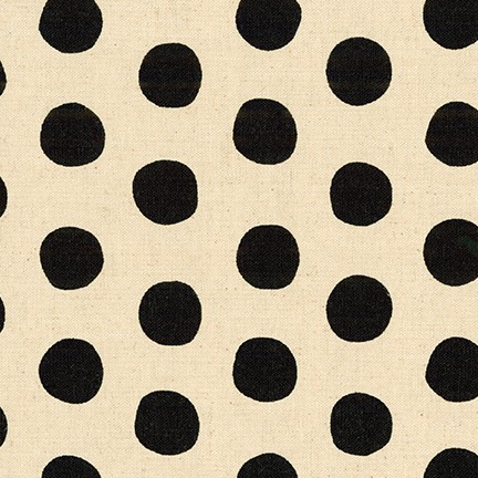 Sevenberry: Canvas Natural Dots fabric