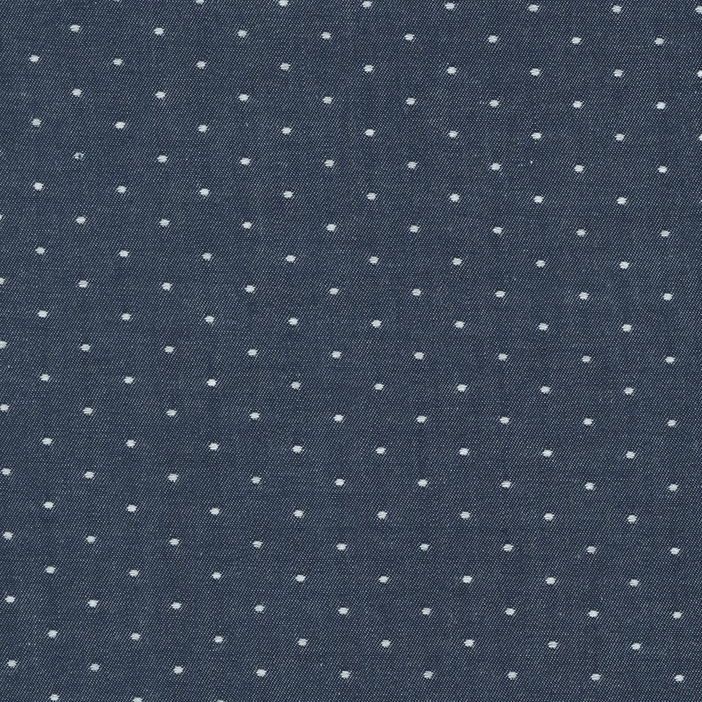 Cotton Chambray Dots fabric