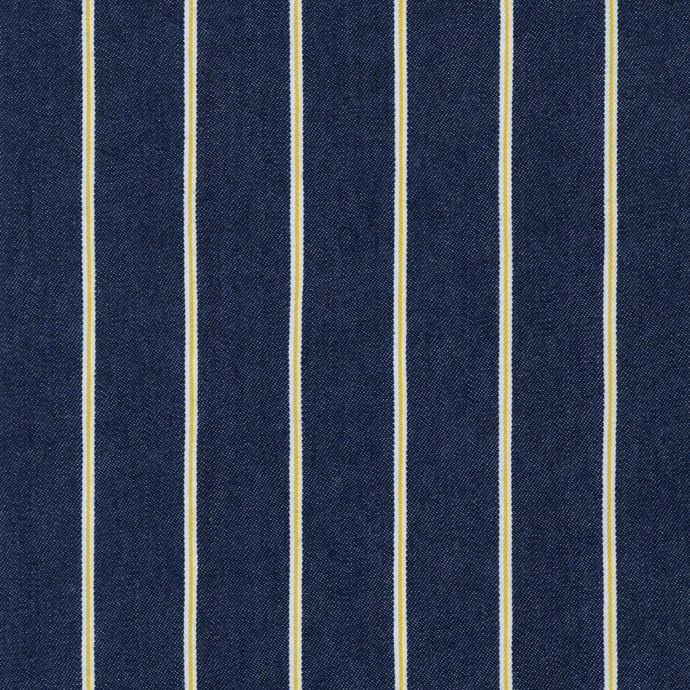 Cotton Tencel Denim Stripe 5.8 oz. Washed fabric