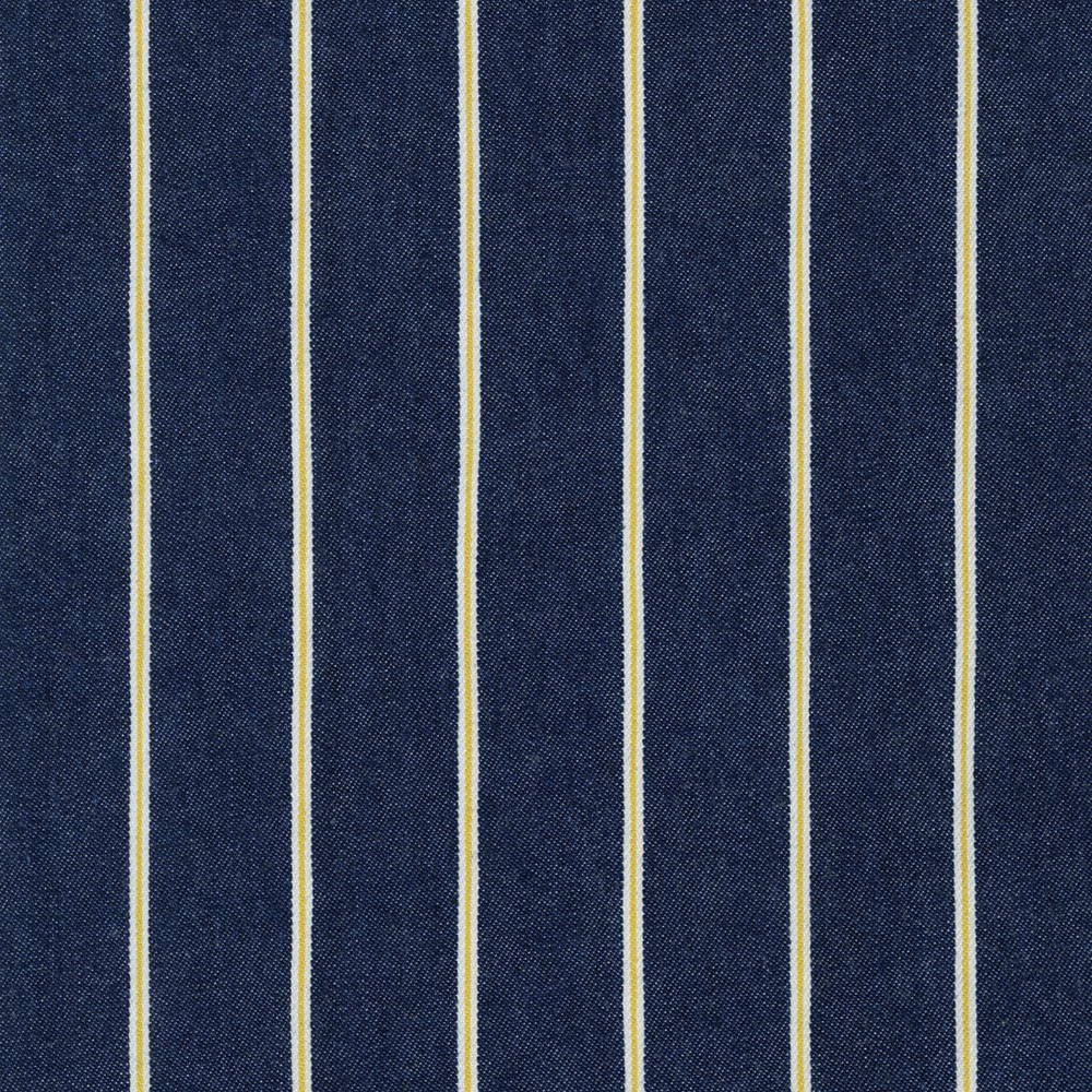 Cotton Tencel Denim Stripe 5.8 oz. Washed fabric