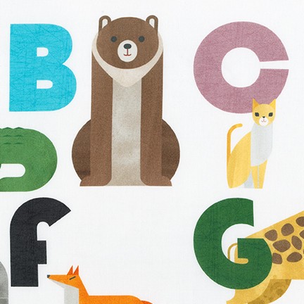 A to Z Animals fabric