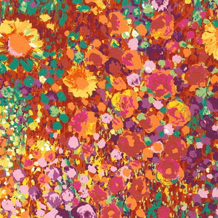 Painterly Petals fabric