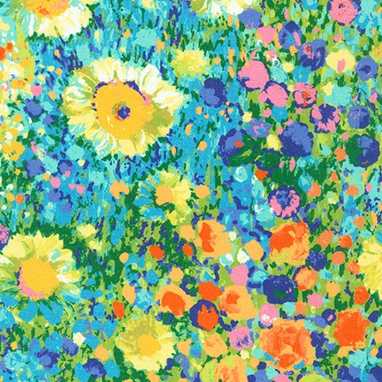 Painterly Petals fabric