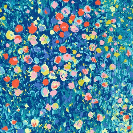 Painterly Petals fabric