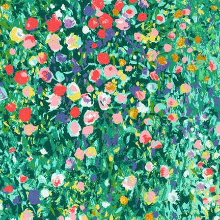 Painterly Petals fabric