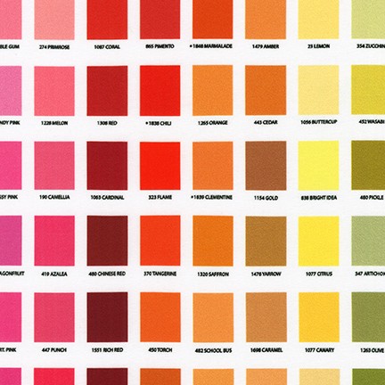 Kona® Printed Color Chart fabric