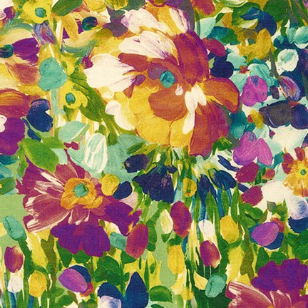 Painterly Petals fabric