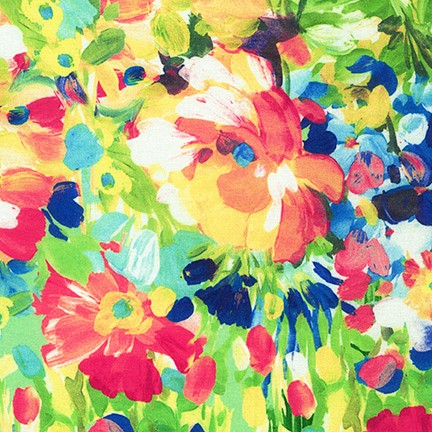 Painterly Petals fabric