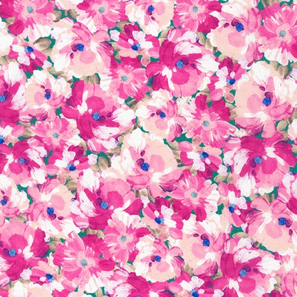 Painterly Petals fabric