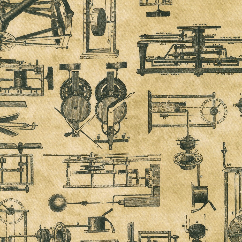 Instruments of the Hours fabric