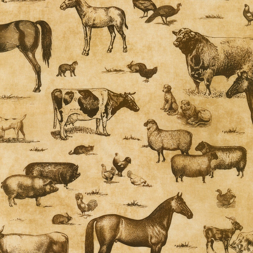 Vintage Farm Life fabric