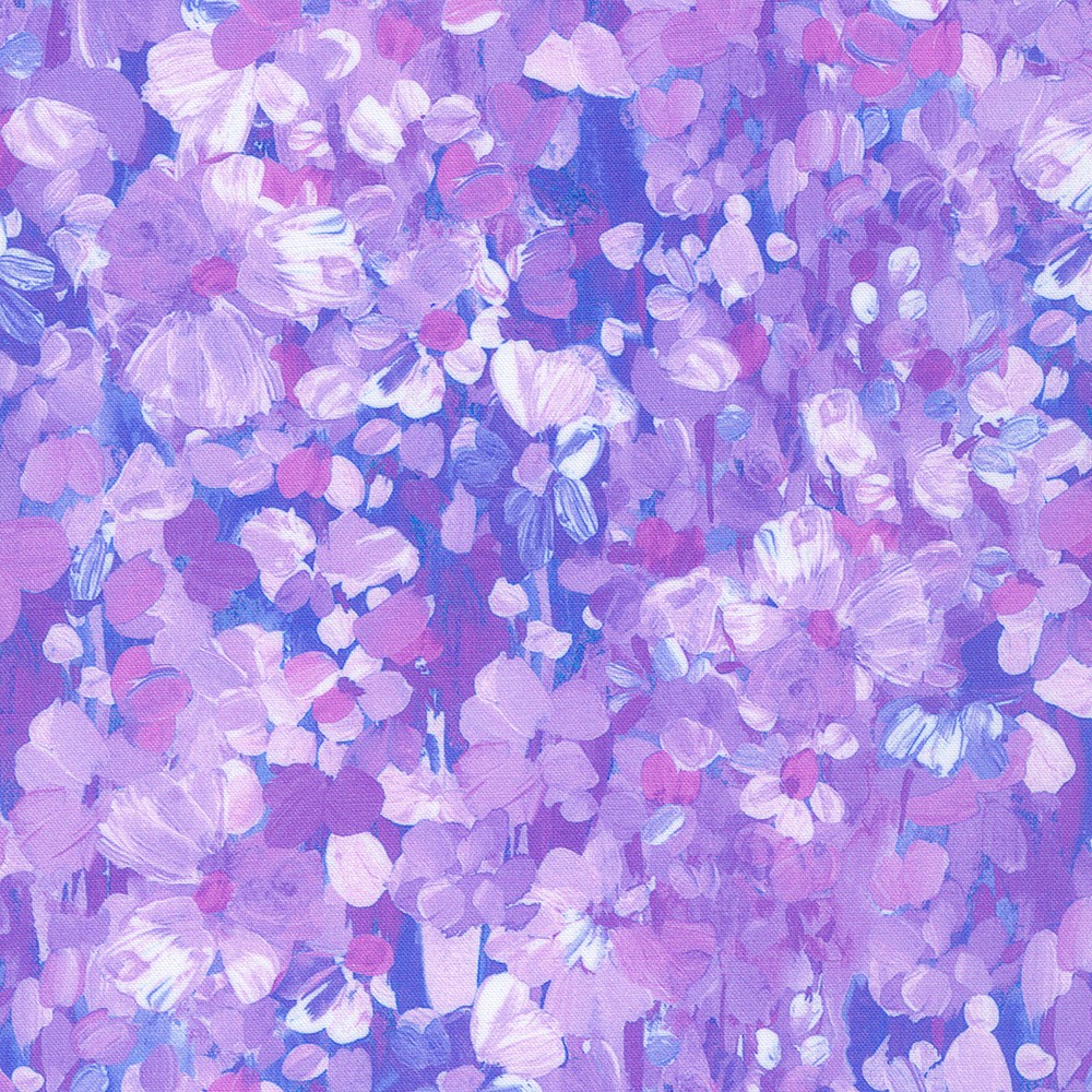 Painterly Petals - Meadow fabric