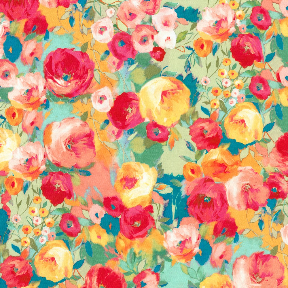 Painterly Petals-Valley fabric