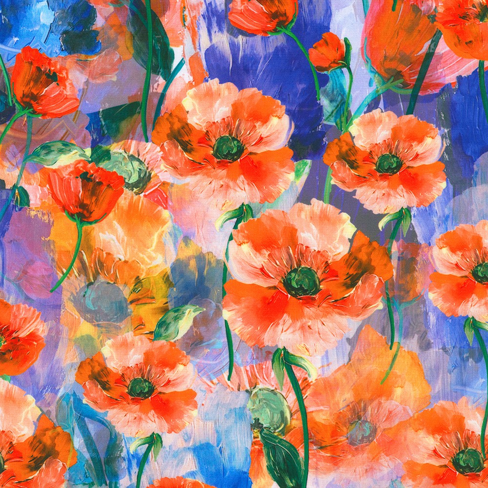 Painterly Petals - Flora Fields fabric