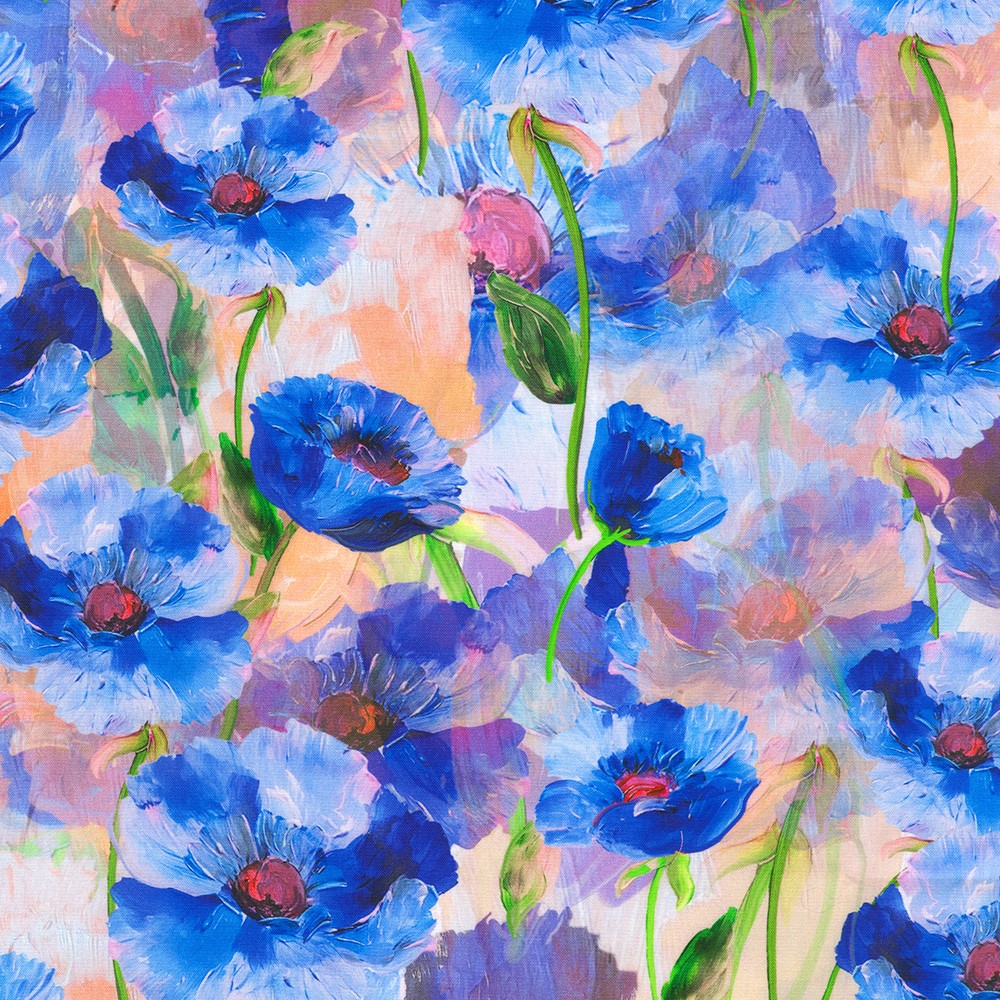 Painterly Petals - Flora Fields fabric