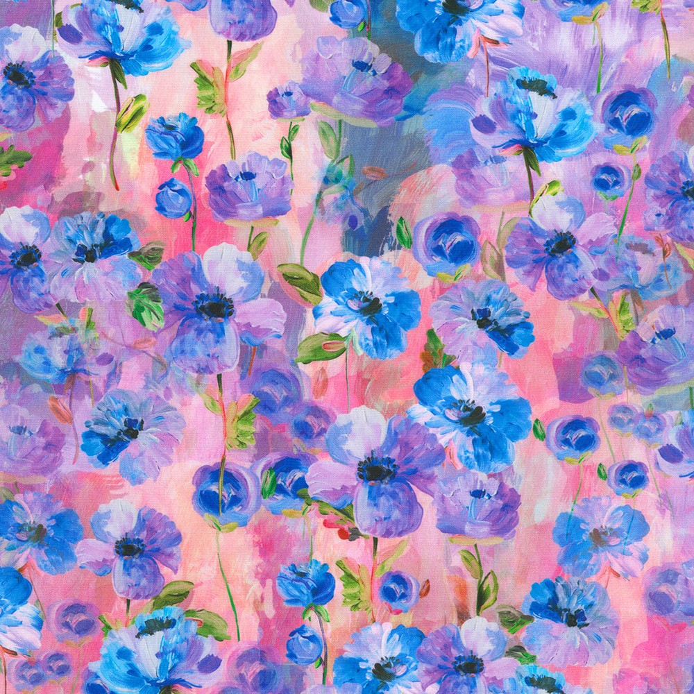 Painterly Petals - Flora Fields fabric