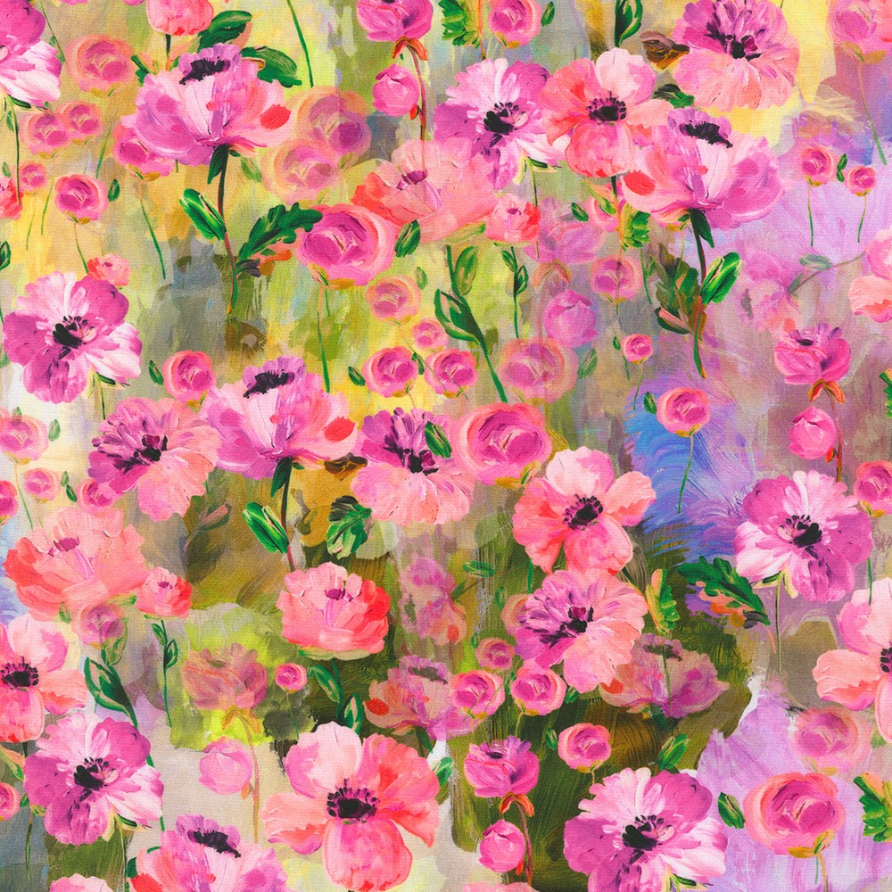 Painterly Petals - Flora Fields fabric