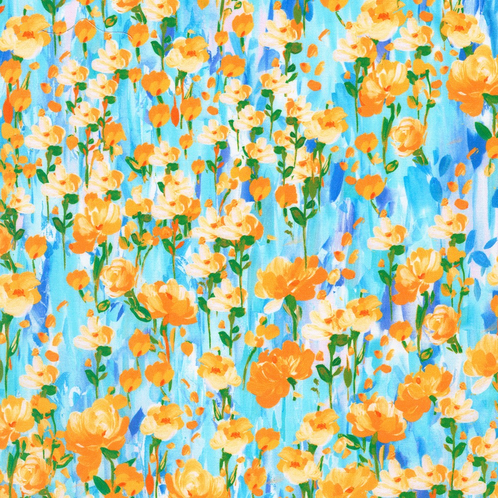 Painterly Petals - Flora Fields fabric
