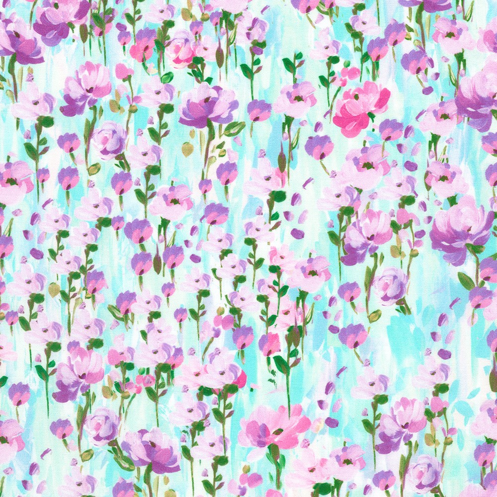 Painterly Petals - Flora Fields fabric