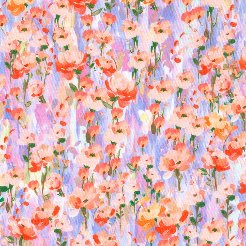 Painterly Petals - Flora Fields fabric