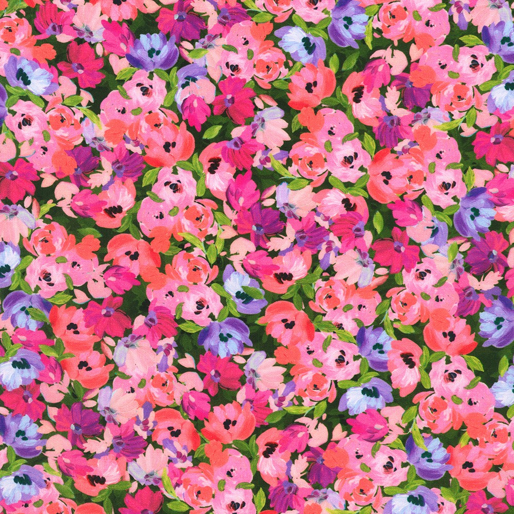 Painterly Petals - Flora Fields fabric