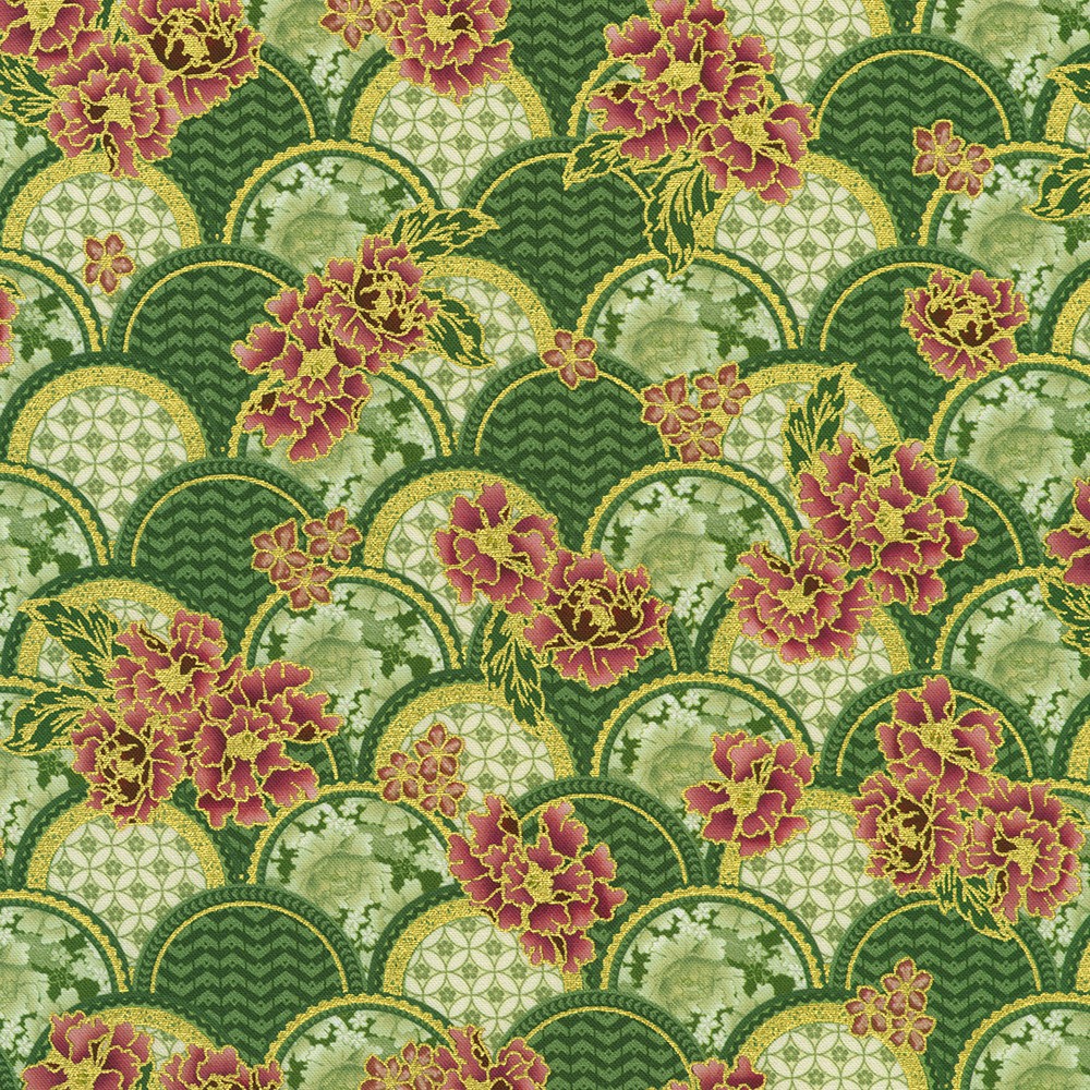 Imperial Collection - Graceful Cranes fabric