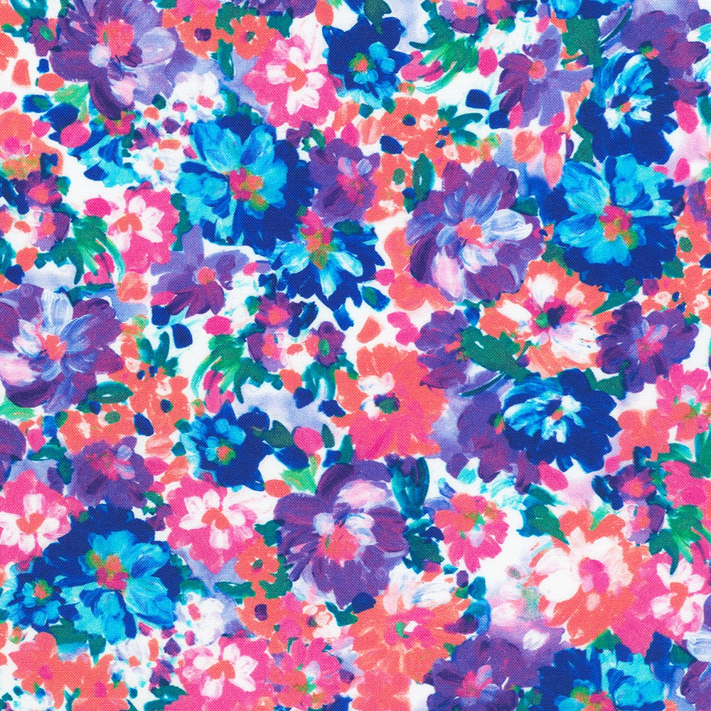 Painterly Petals-Valley Wide fabric