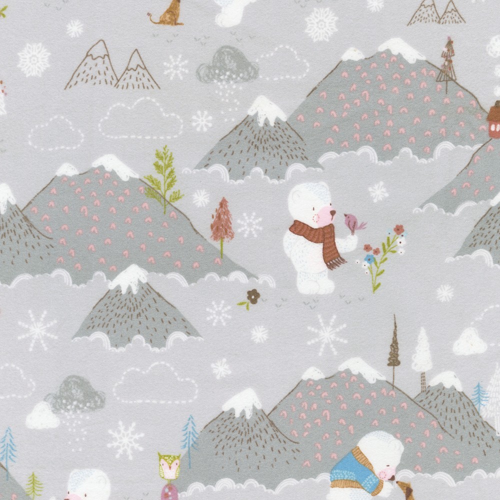 Robert Kaufman Fabrics SRKF21747410 HAZE from Winter Days Flannel