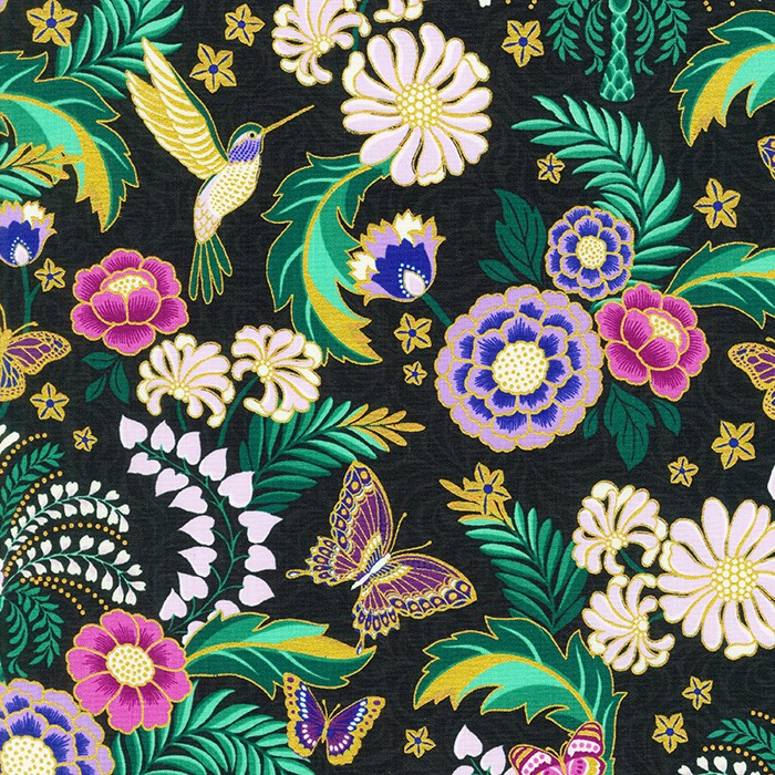 Midnight Nectar fabric