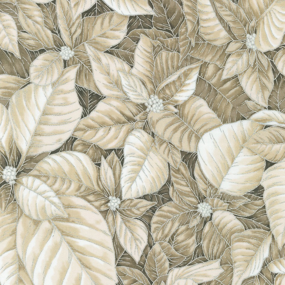 Holiday Flourish-Snow Flower fabric