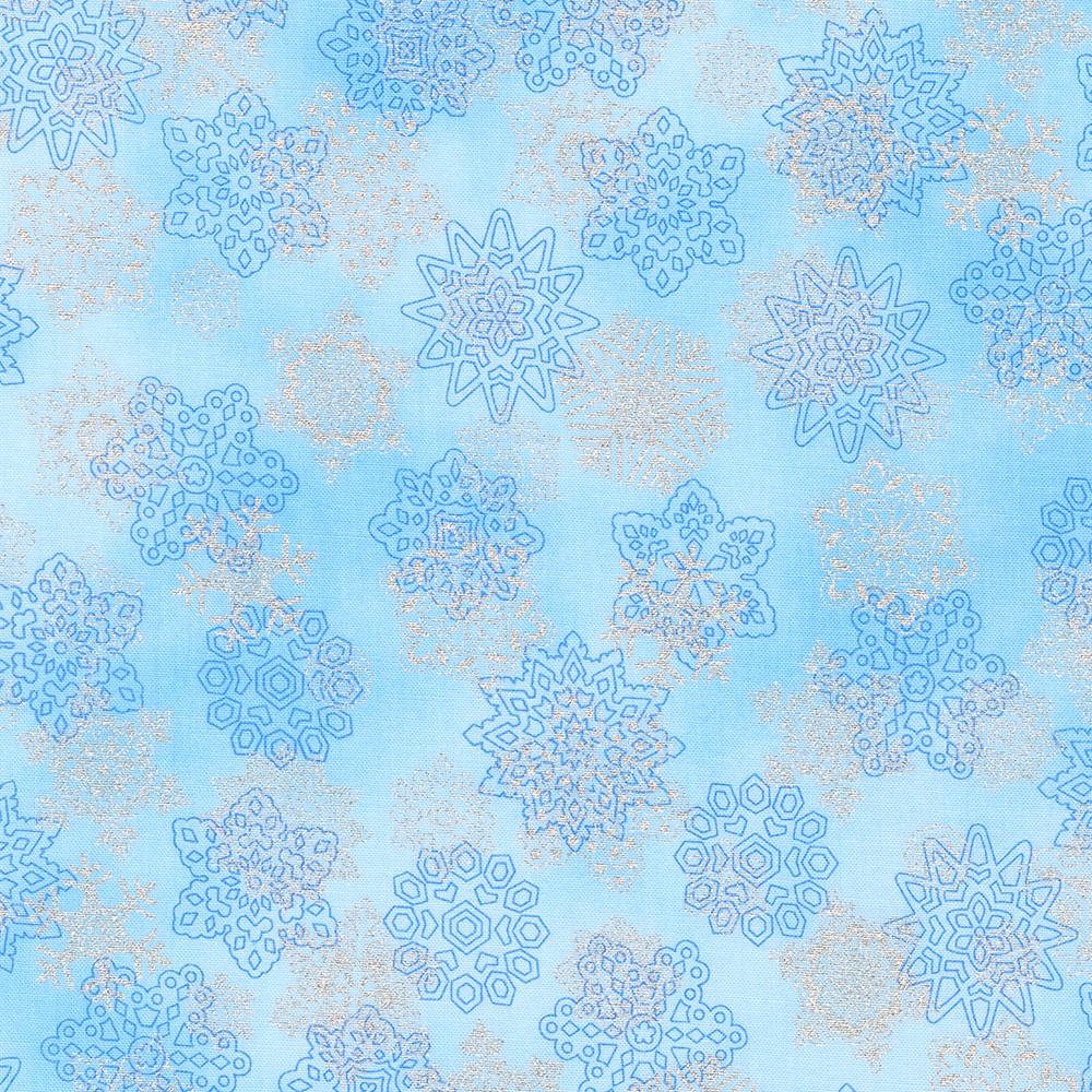 Holiday Flourish-Snow Flower fabric