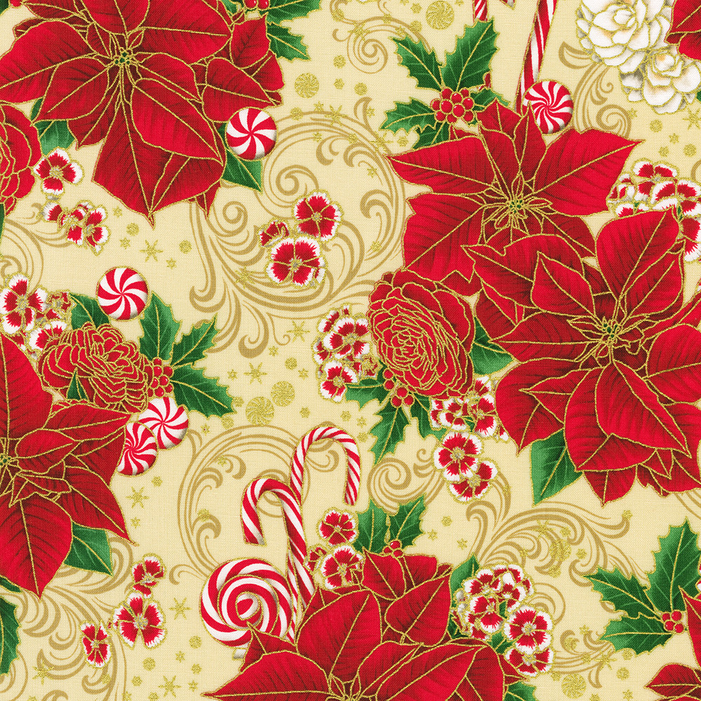 Holiday Flourish-Peppermint Twist fabric