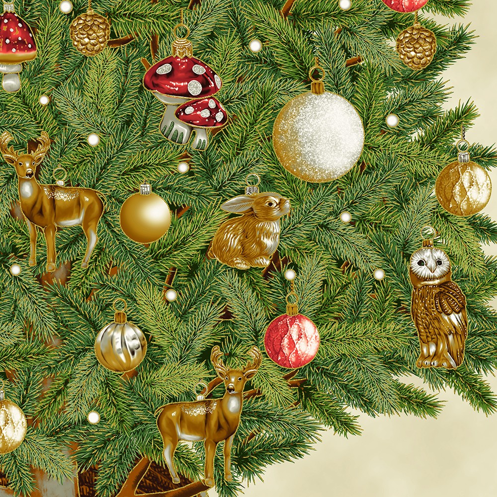 Holiday Flourish - Forest Glen fabric