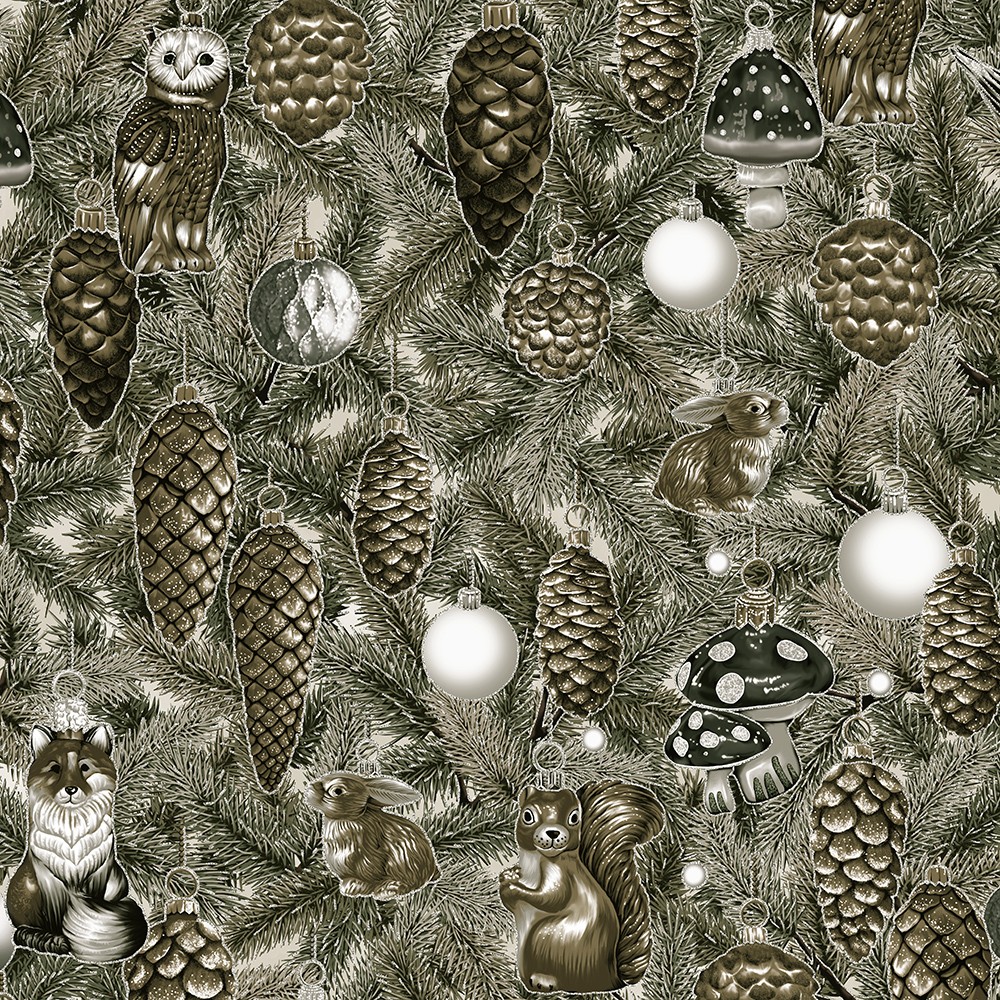 Holiday Flourish - Forest Glen fabric