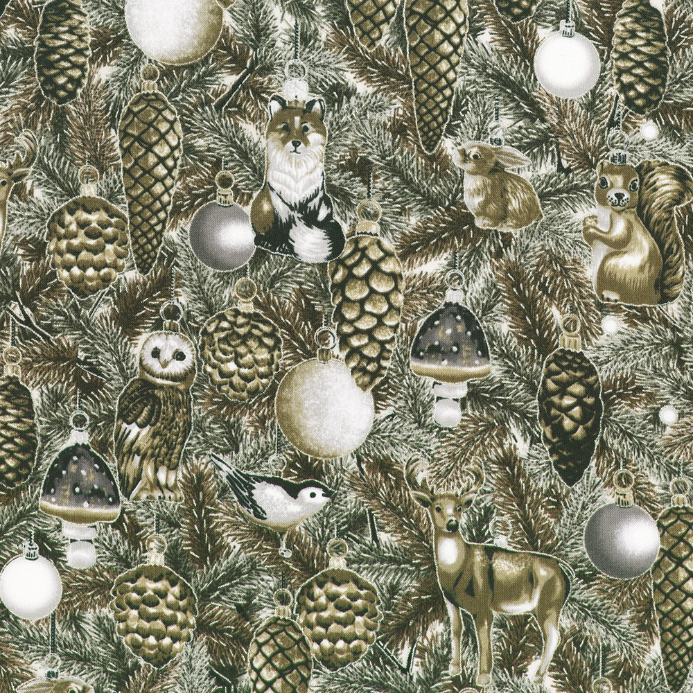 Holiday Flourish - Forest Glen fabric