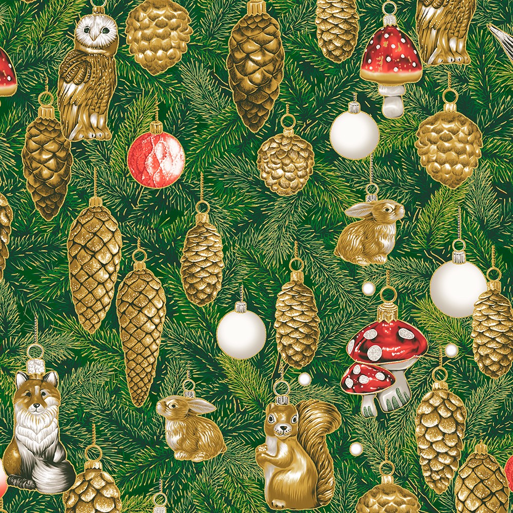 Holiday Flourish - Forest Glen fabric