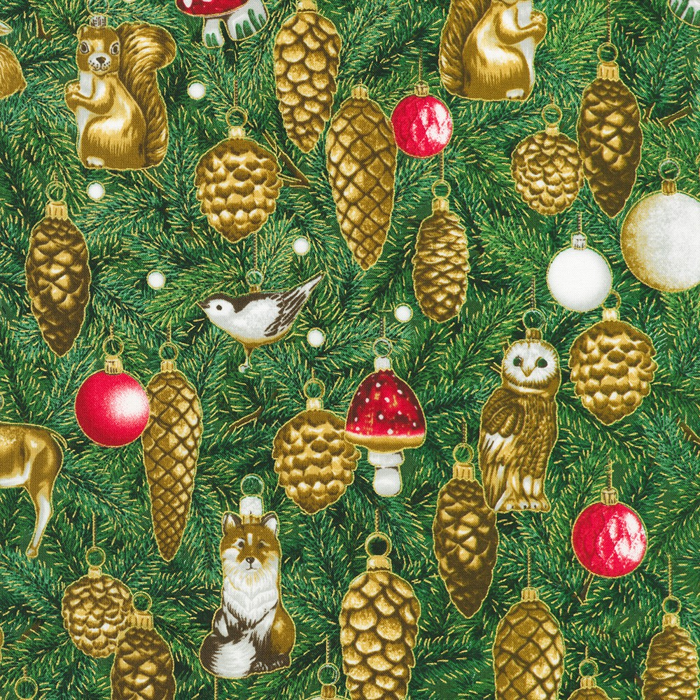 Holiday Flourish - Forest Glen fabric