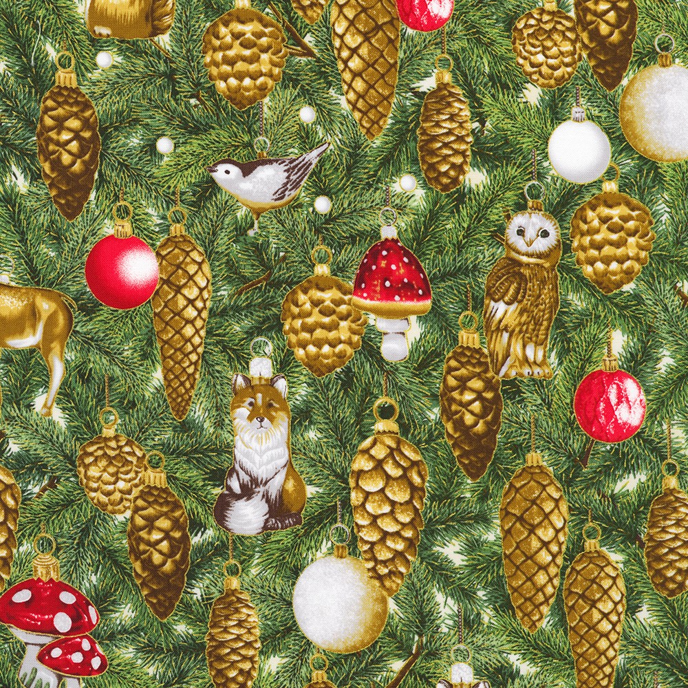 Holiday Flourish - Forest Glen fabric