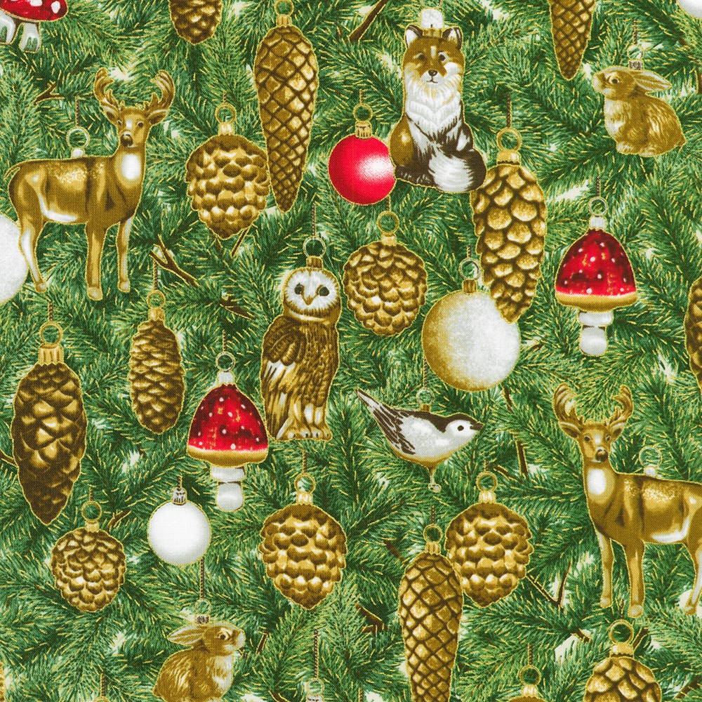 Holiday Flourish - Forest Glen fabric