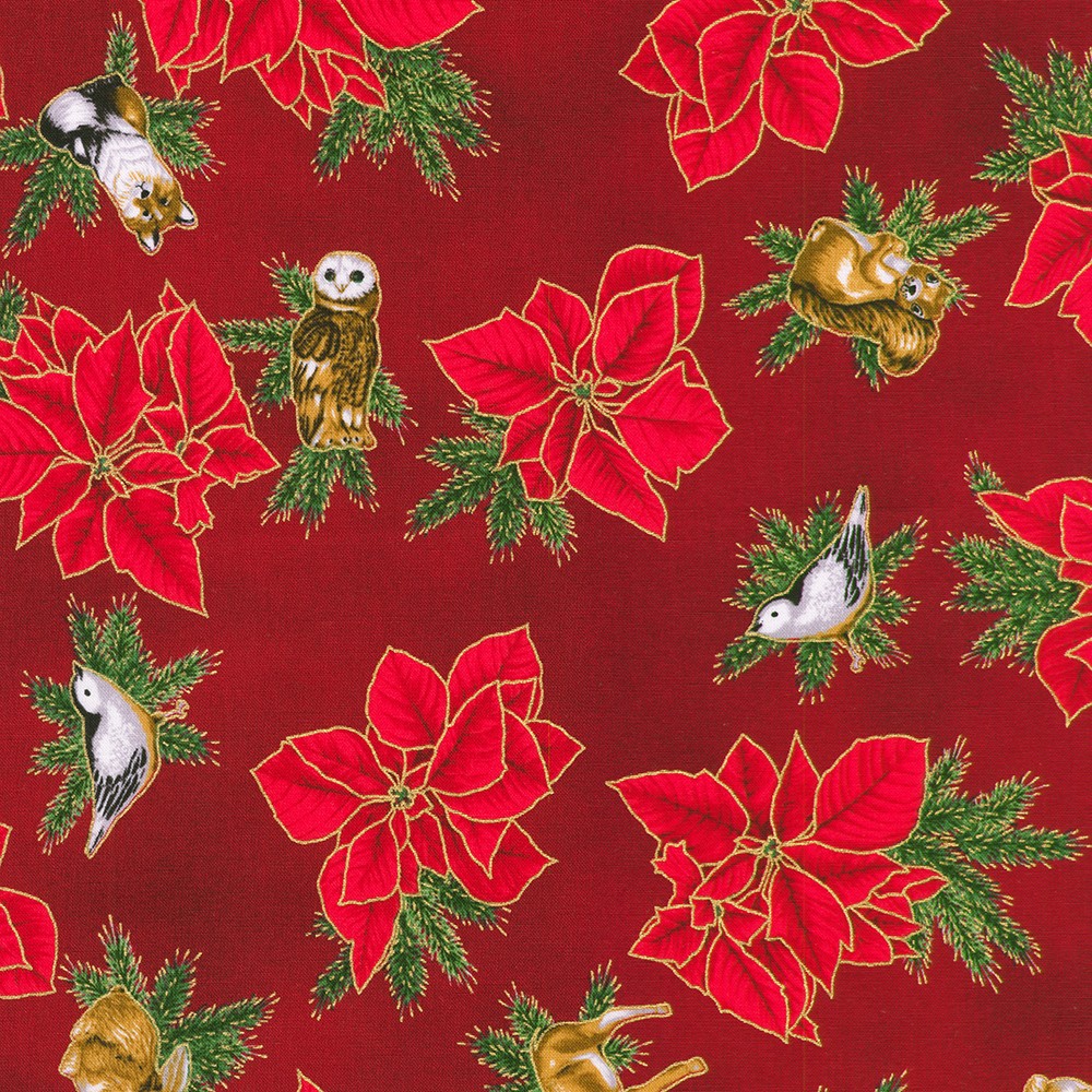 Holiday Flourish - Forest Glen fabric