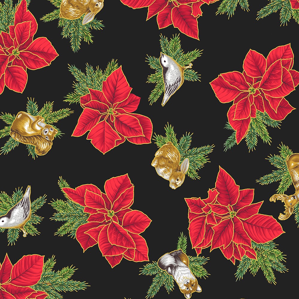 Holiday Flourish - Forest Glen fabric