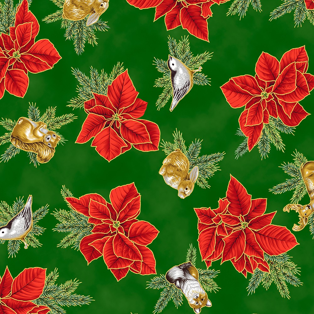 Holiday Flourish - Forest Glen fabric